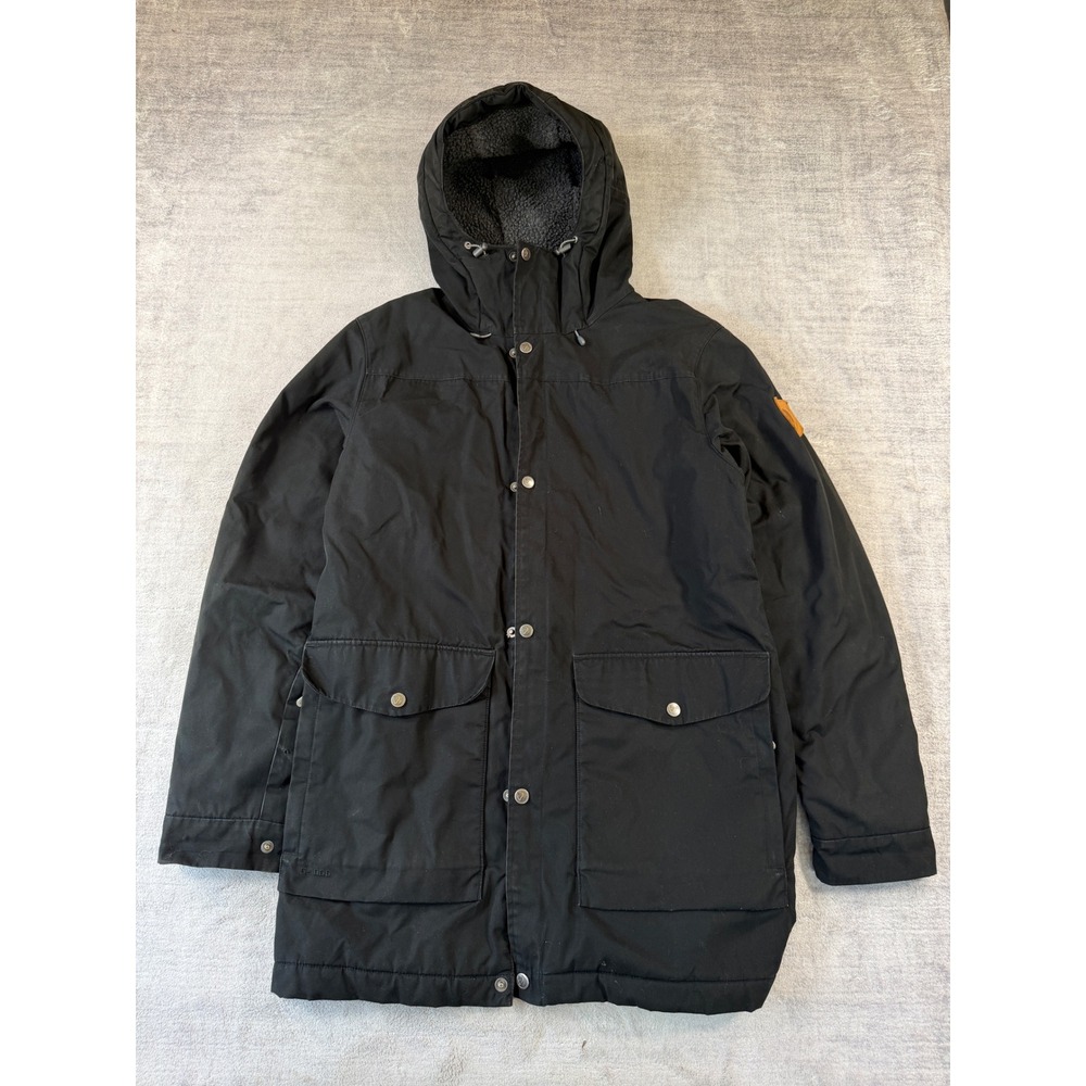 Fjallraven Jacket Womens Small Black Greenland Winter G 1000 Fleece Lined Parka